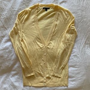 Yellow V-Neck Cardigan w/ Buttons by Banana Republic